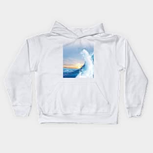 sea waves Kids Hoodie